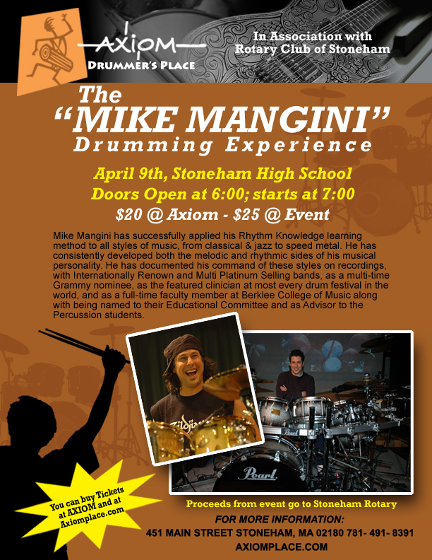 Mike Mangini Invisible Signs Record Release Party at Drum Center of  Portsmouth